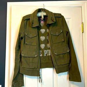 VS Pink stuffed army cargo jacket